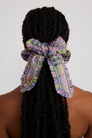 frill bow scrunchie in cindy check