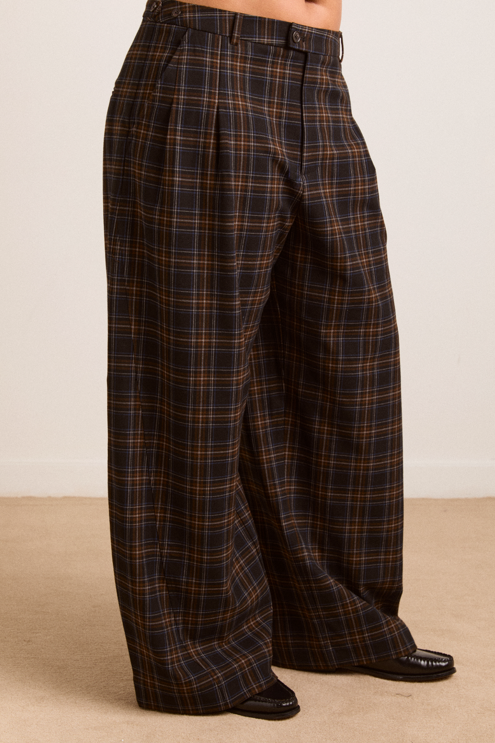 haisley check tailored trouser - multi