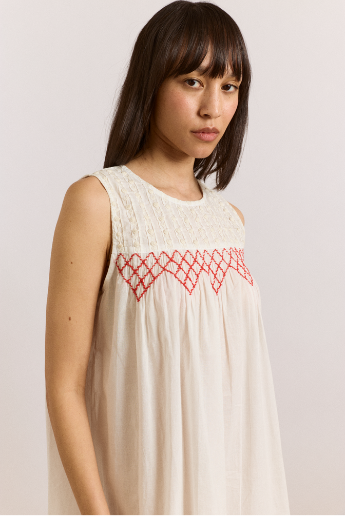 ambrose midi night dress - white