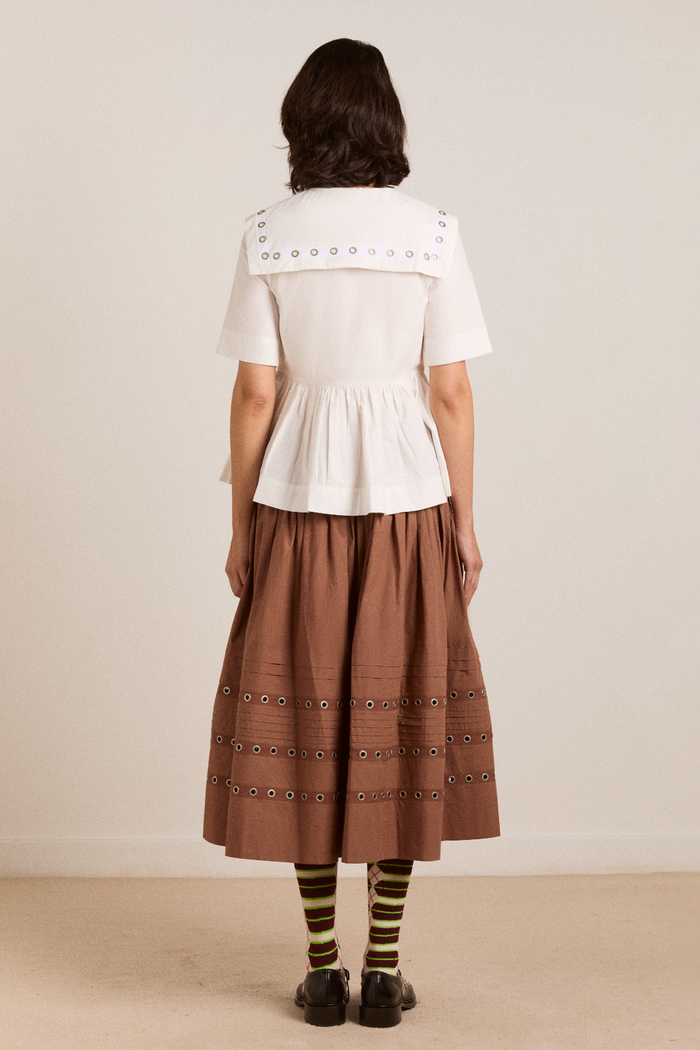 cyrus eyelet blouse - white