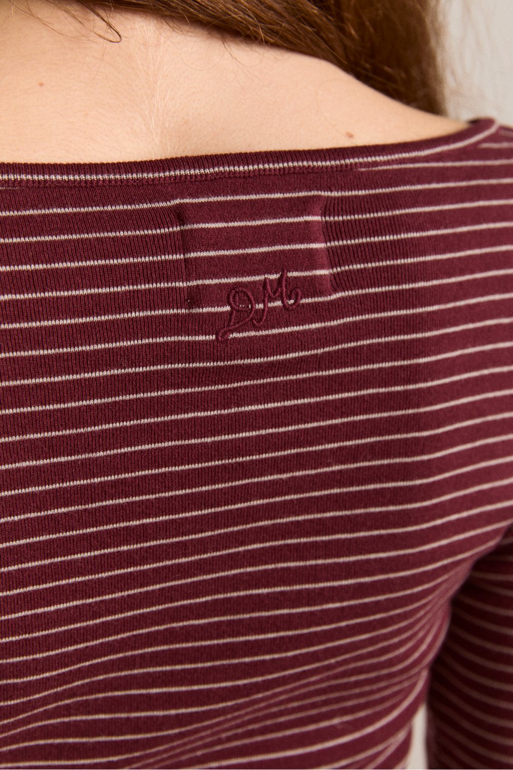 darma ls cardi - burg stripe