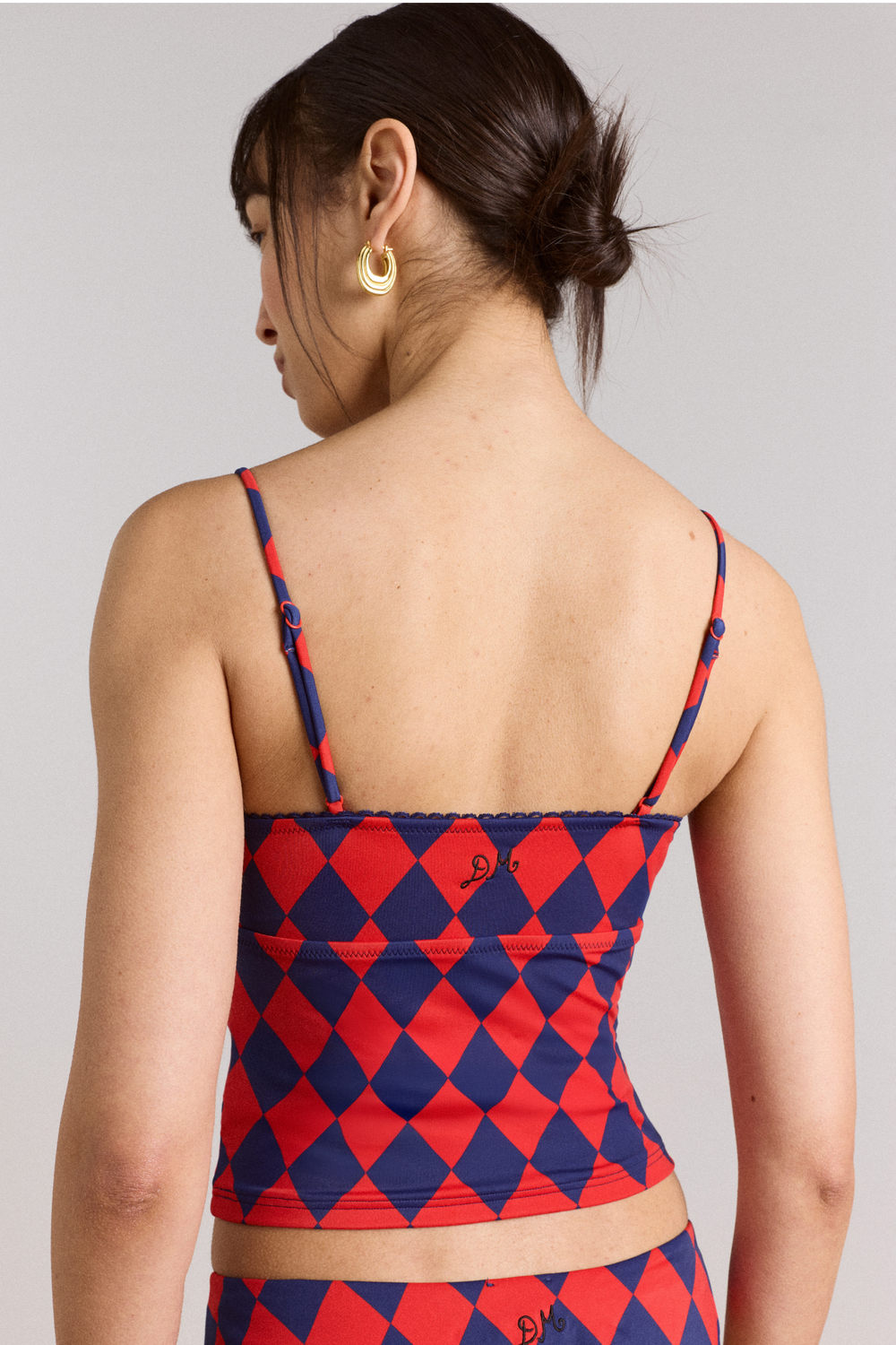 wren tankini top - harlequin print