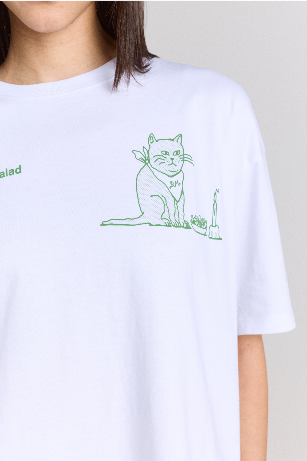 solo salad graphic tee - white