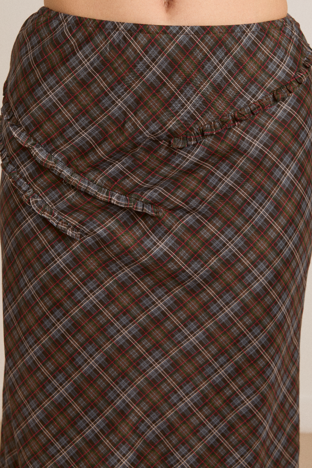 octavia skirt sheer multi check