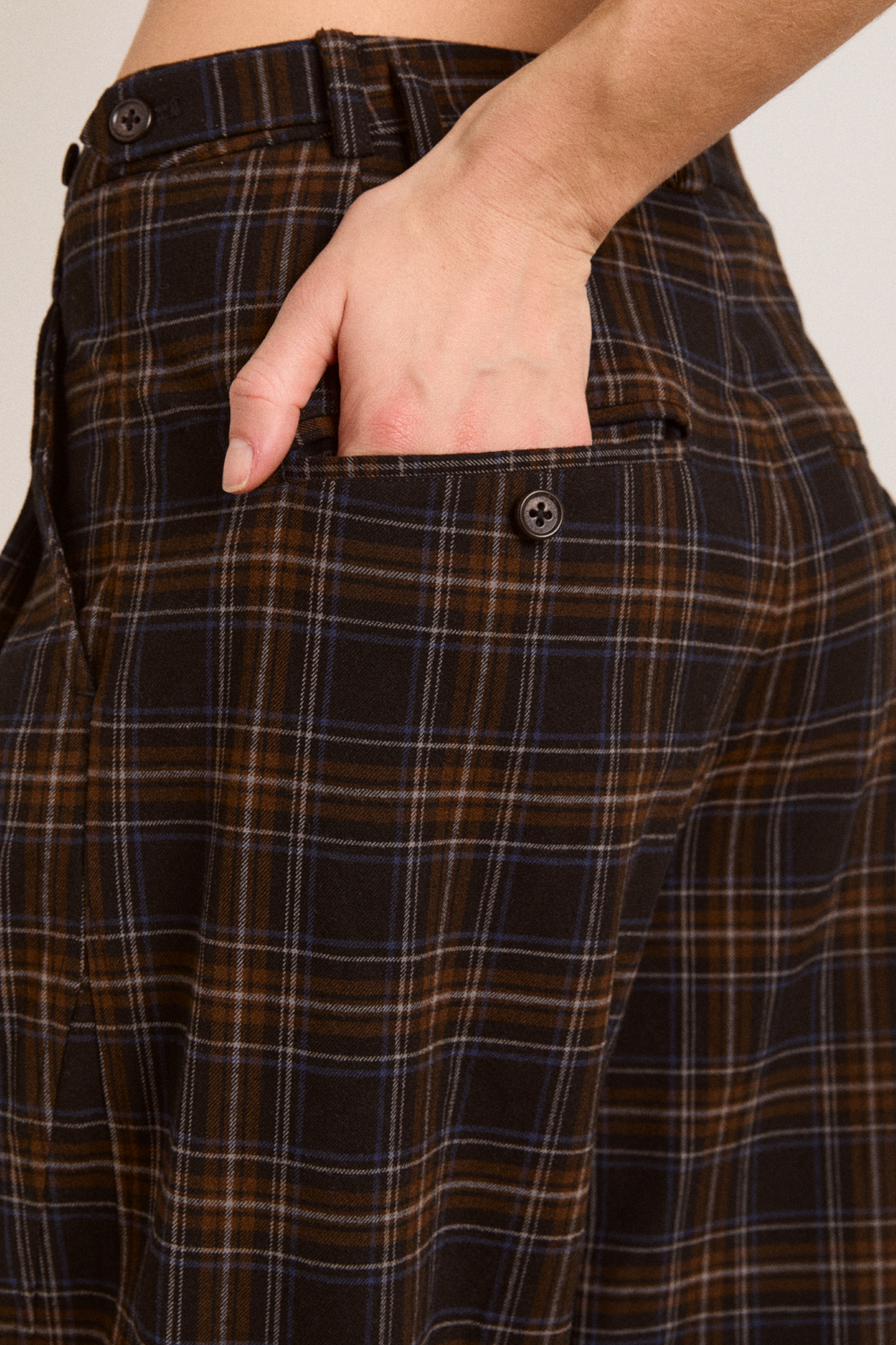 haisley check tailored trouser - multi