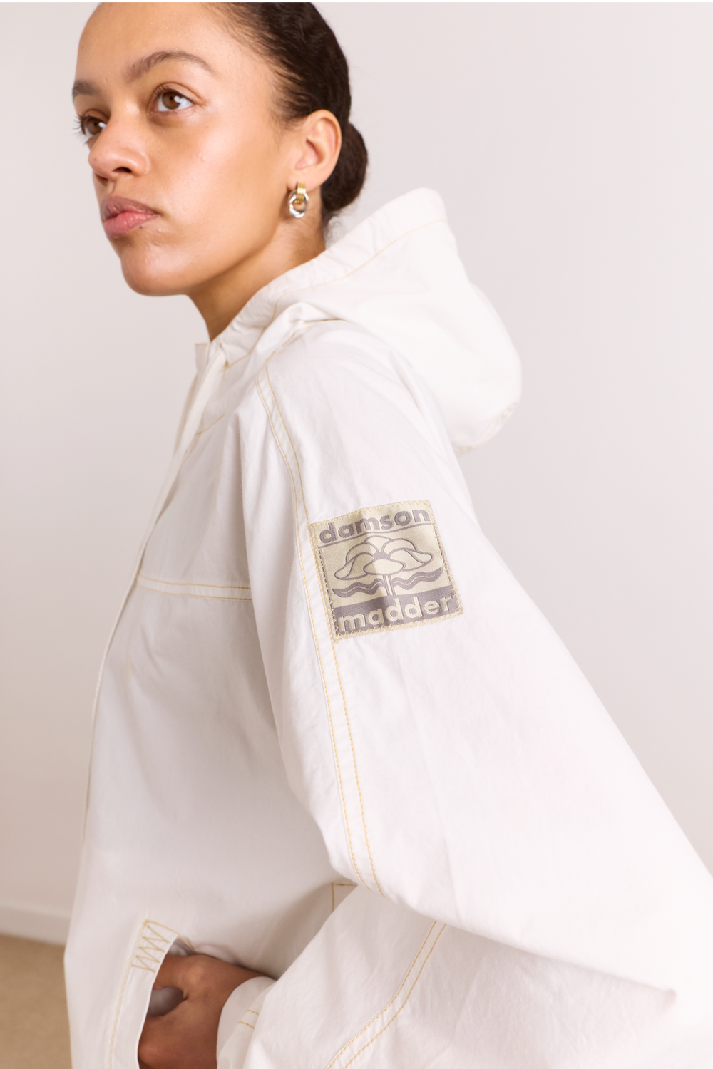 blake hooded jacket - ecru