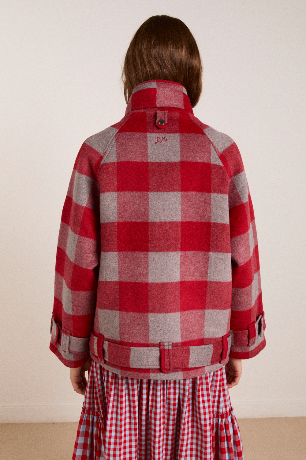 polly wool bomber - red