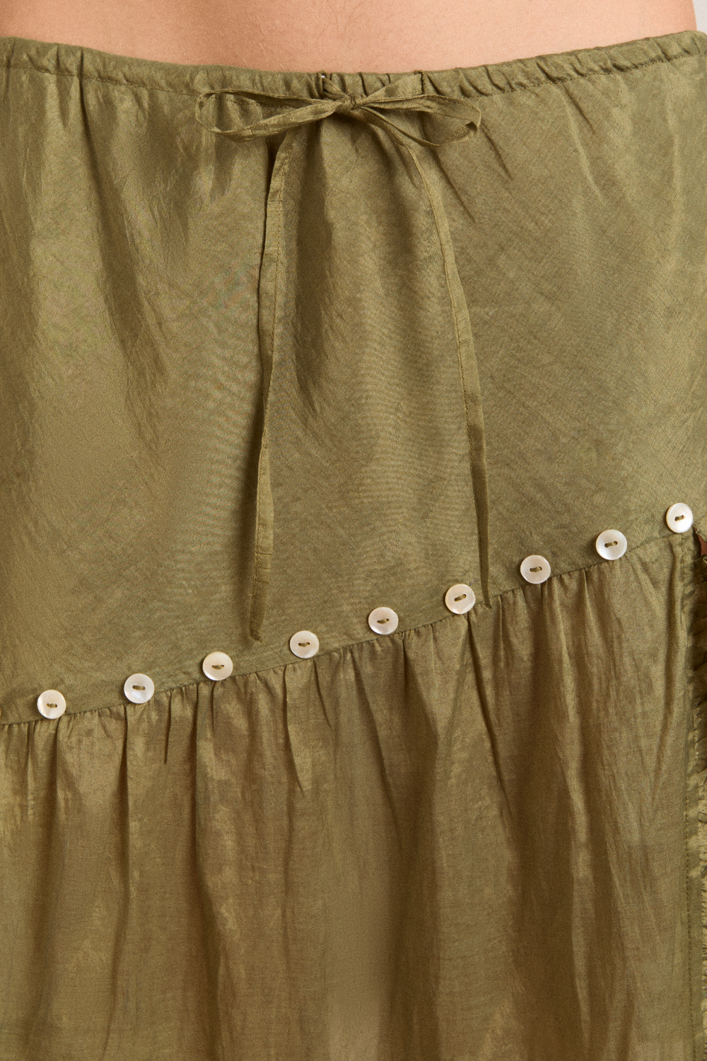 evelyn sheer skirt - olive