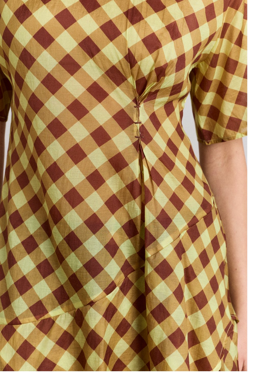 Damson Madder Harmony Midi Dress in Yellow,Rust - Size US 4/ UK 8 Damson Madder Harmony Midi Dress in Yellow,Rust - Size US 4/ UK 8