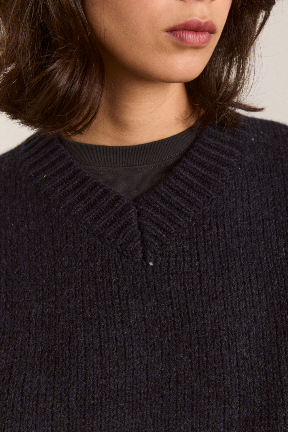 rhona lambswool tank  - navy house