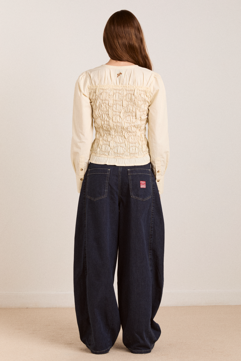 elliana smocked cardi - butter