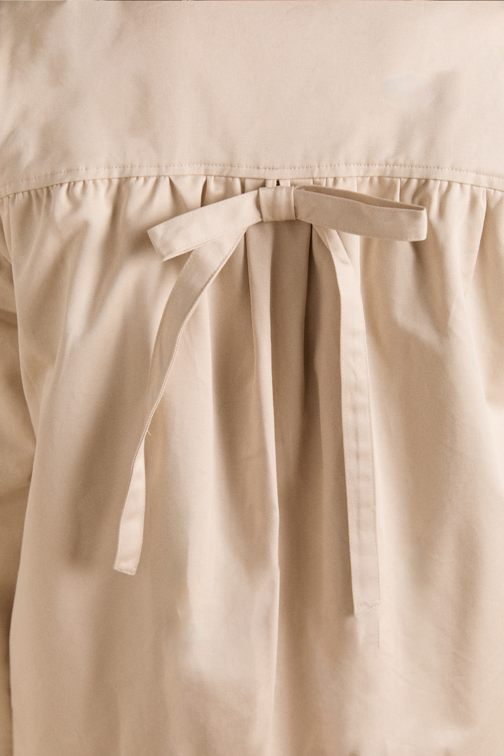 mercedes bow reversible trench - gingham & ecru