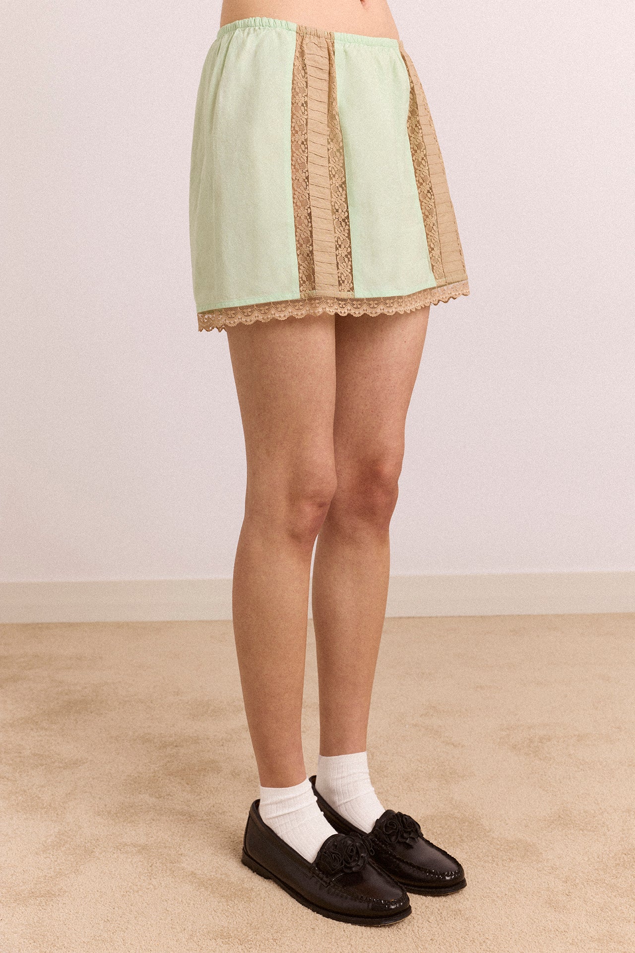 Addie Lace Mini Skirt - Mint – Damson Madder