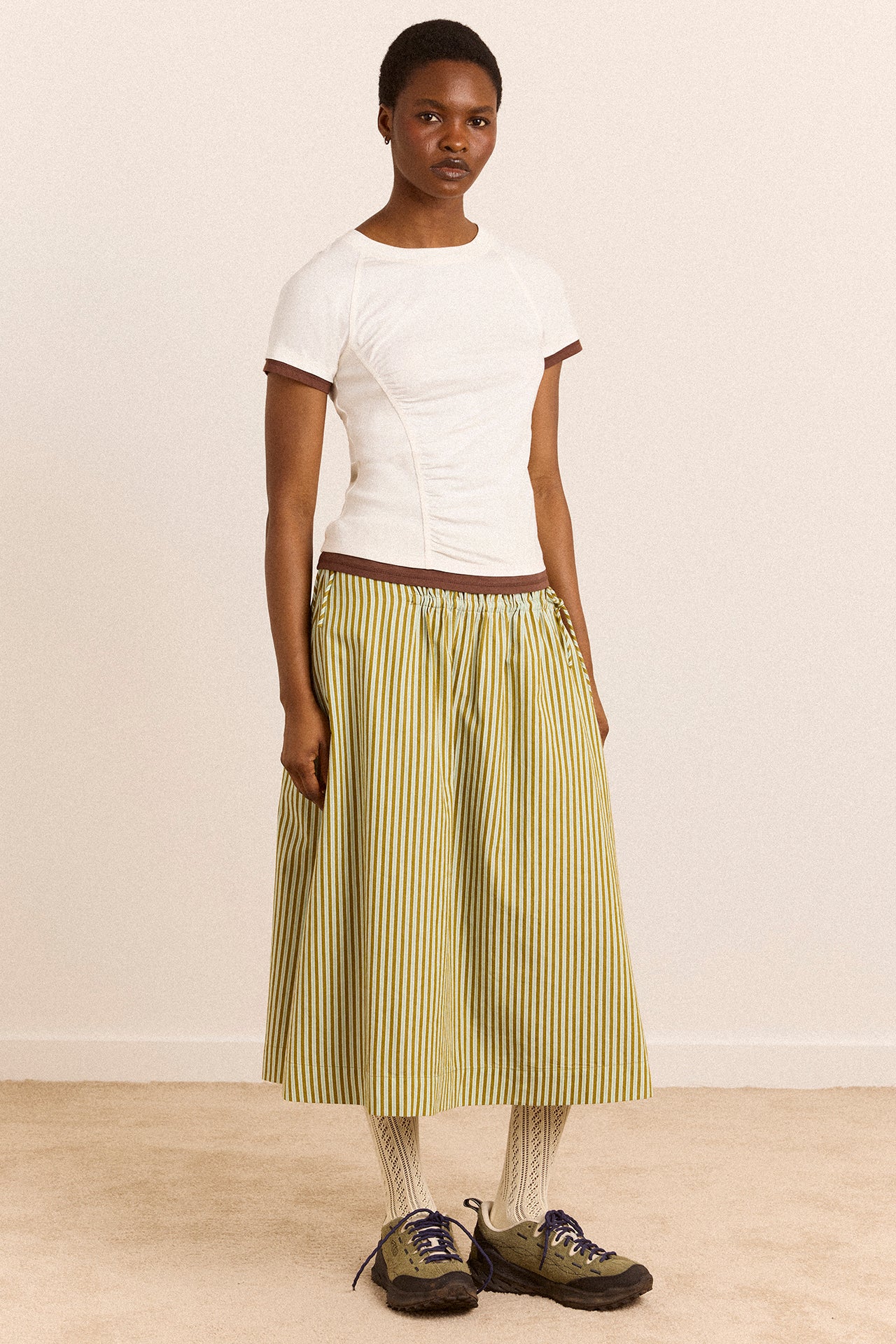 Alicia Short Sleeve Tee - White – Damson Madder