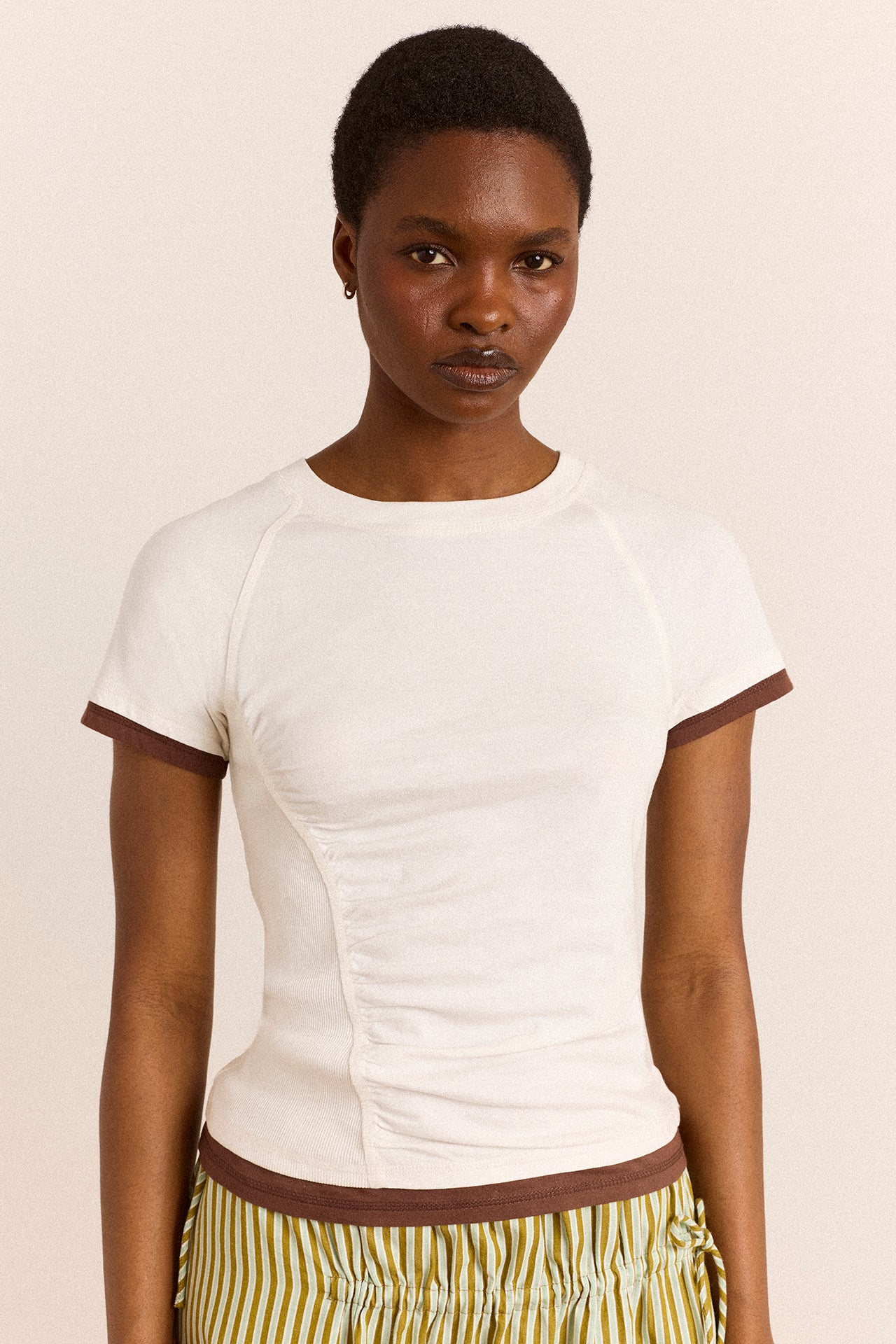 ミンティーです！ Alicia Short Sleeve Tee - White – Damson Madder