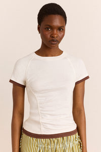 Alicia Short Sleeve Tee - White
