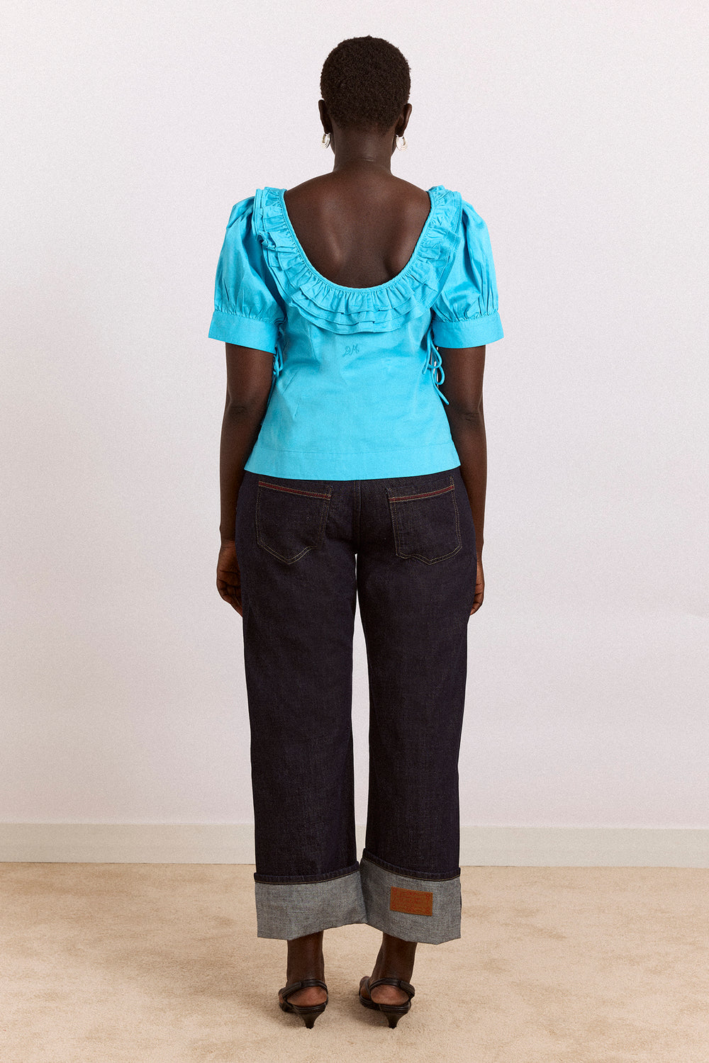 anke blouse - river blue