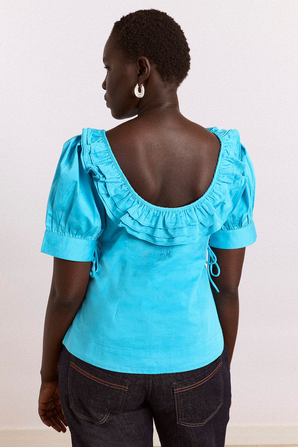 anke blouse - river blue