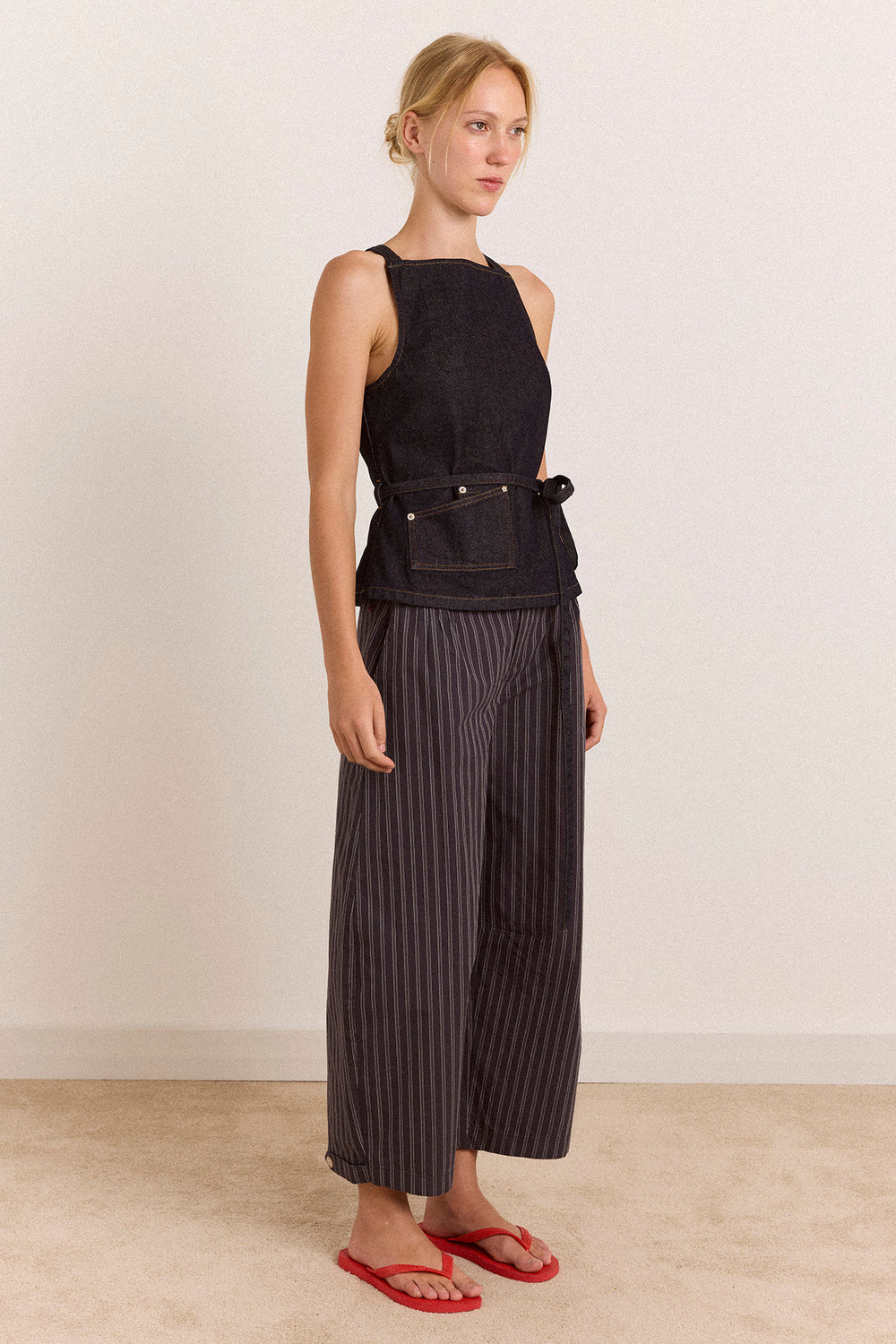 Annabelle Apron Top - Indigo