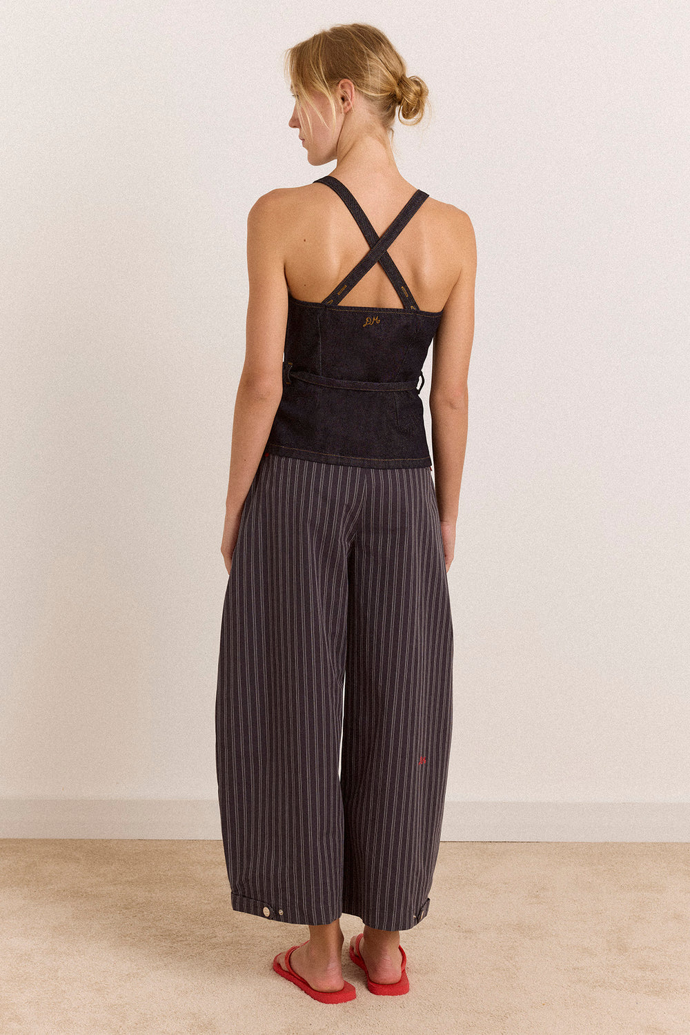 Annabelle Apron Top - Indigo