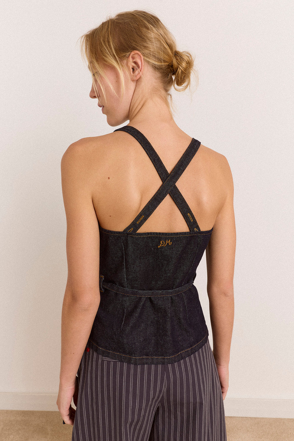 Annabelle Apron Top - Indigo