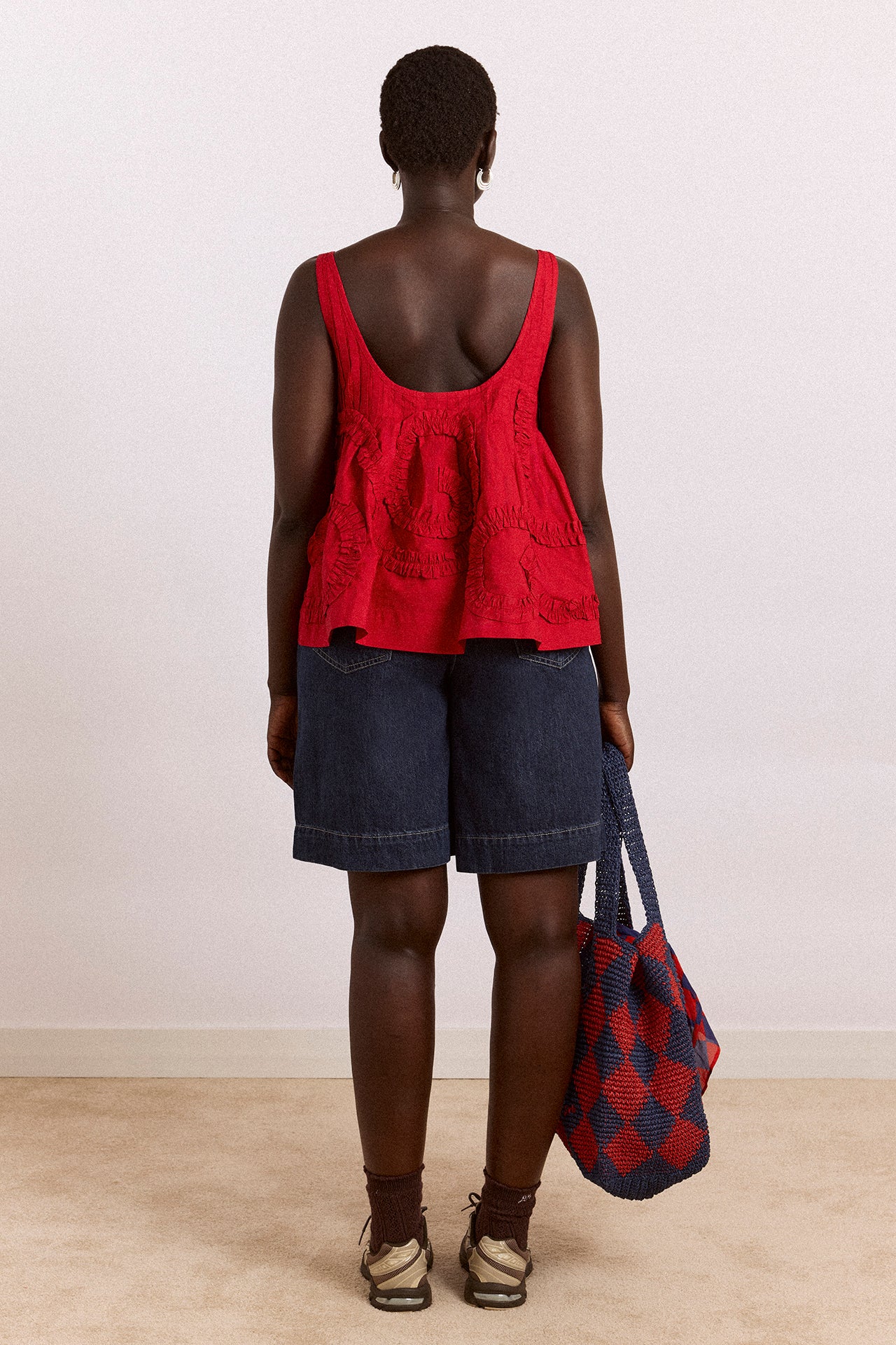 Stella Ruffle Cami - Red – Damson Madder