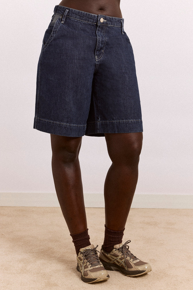 annie denim shorts - indigo
