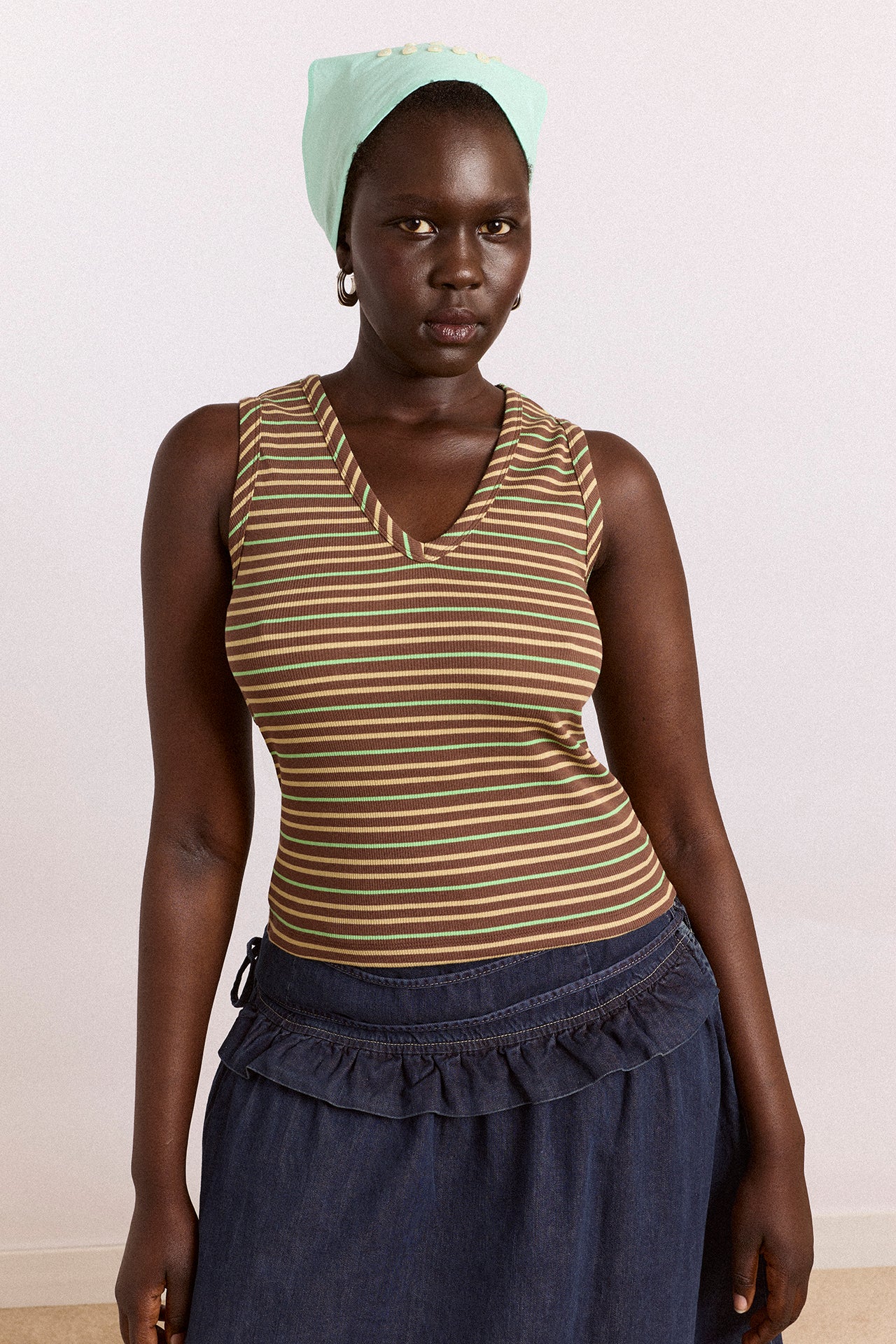 【あんな様】Multicolor Stripe TankTop STRIPE'A'POSE - Tank Top