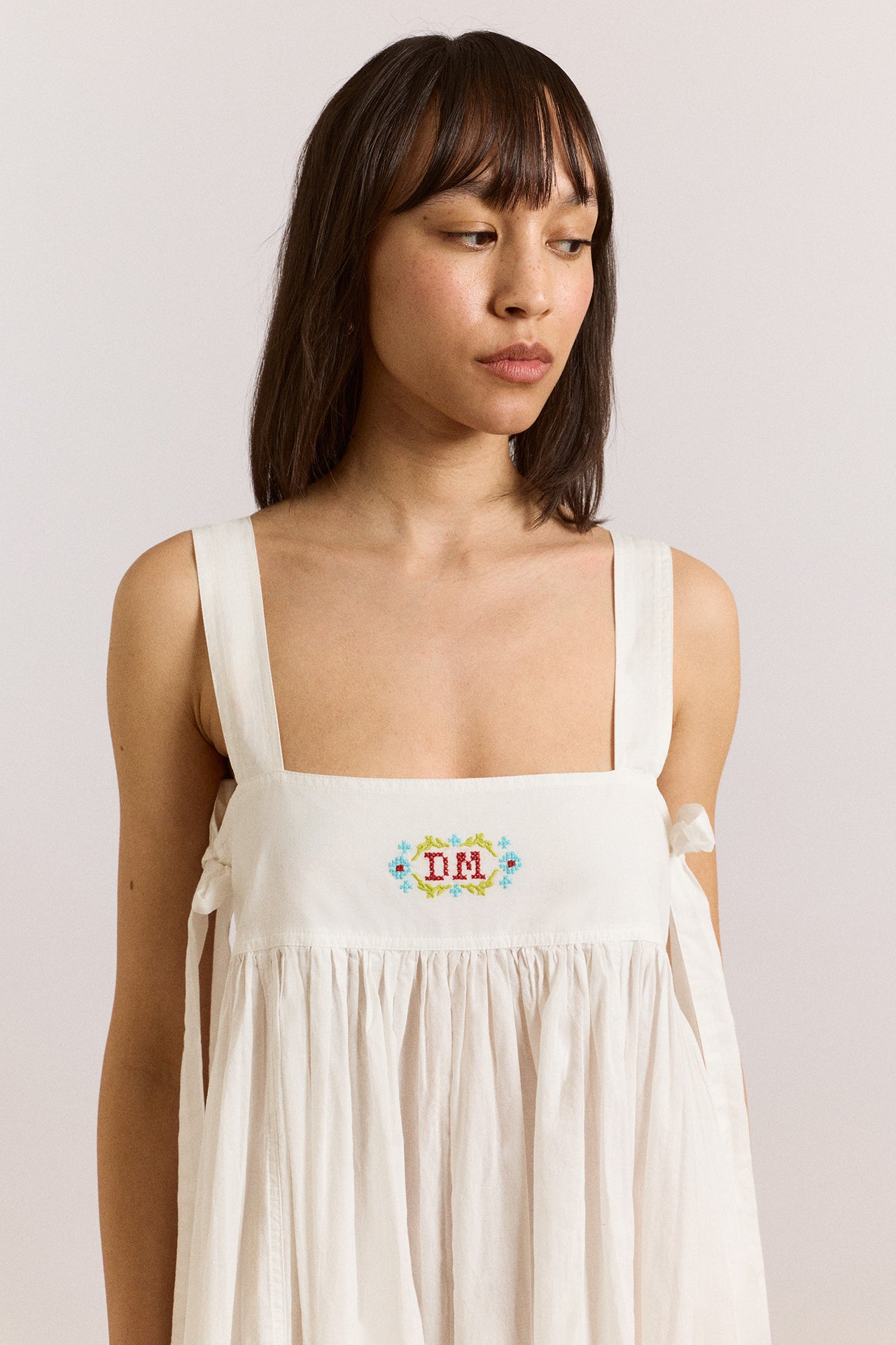 aspen midi night dress - white – Damson Madder