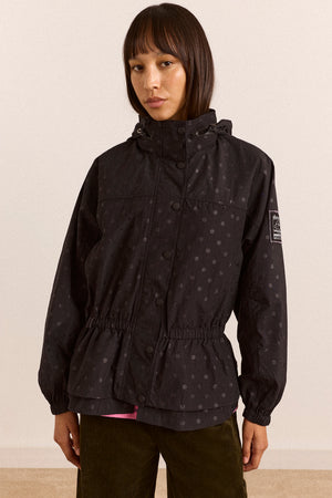 Athena Raincoat- Black Spot