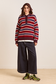 soft denim pleated marj culottes