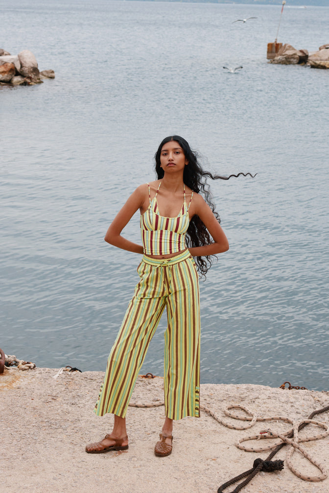 Ritik Trousers - Tropical Business Stripe