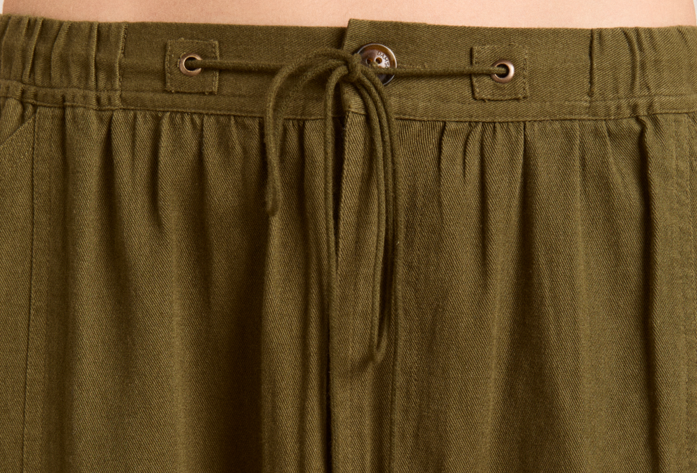 vika utility midi skirt - olive