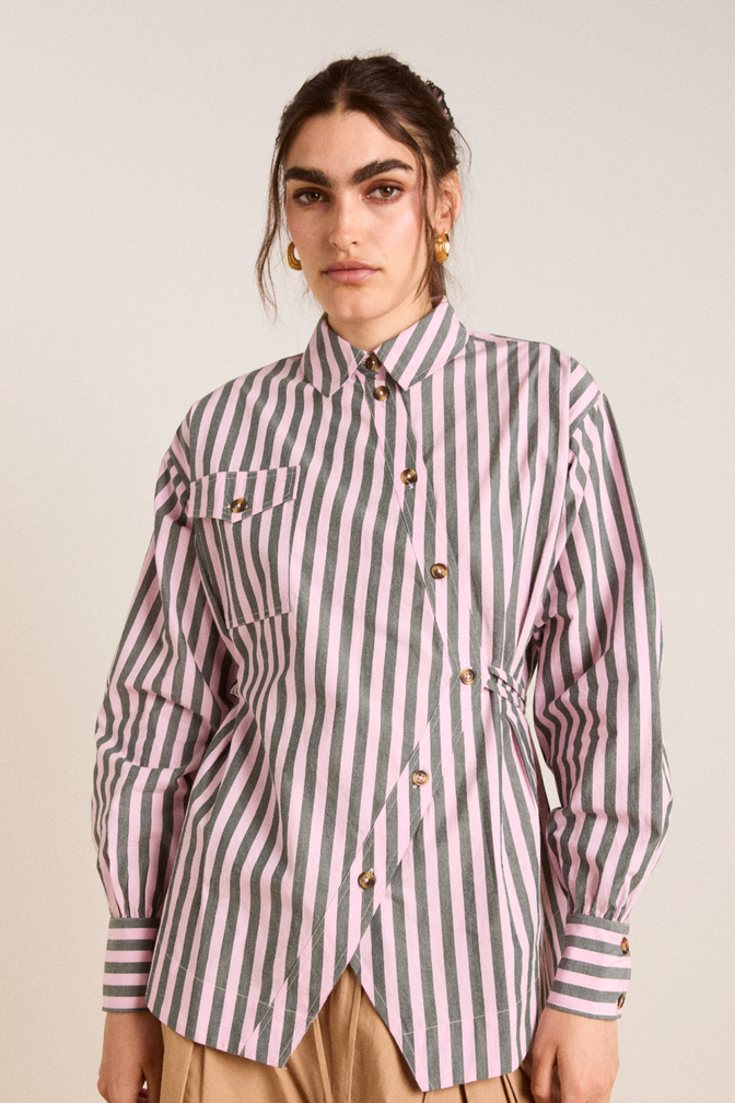 lux shirt - garden stripe