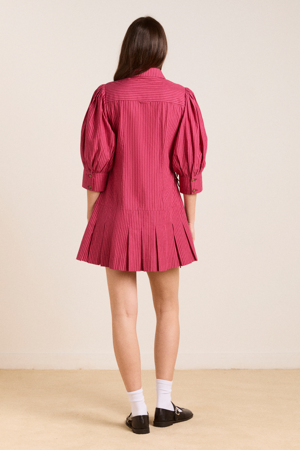 Maisie Mini Shirt Dress - Berry Business Damson Madder Maisie Mini Shirt Dress - Berry Business Damson Madder