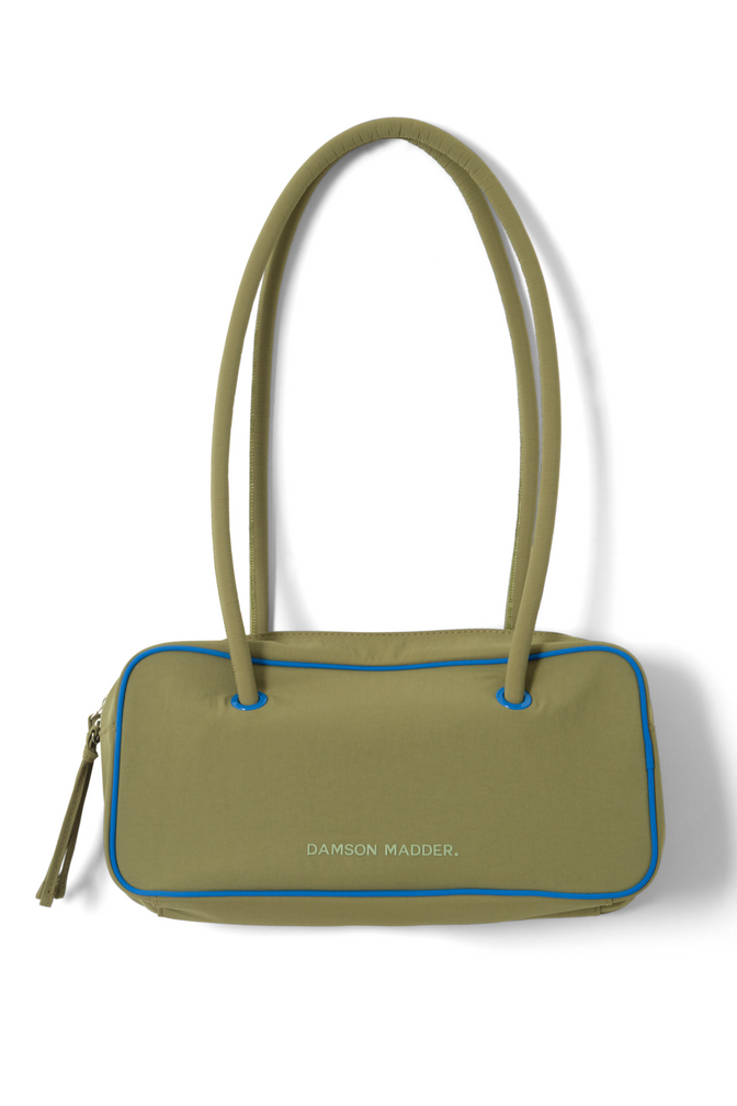 benny bowler bag - olive & cobalt