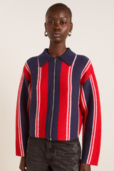 bibi boxy merino wool reversible cardigan