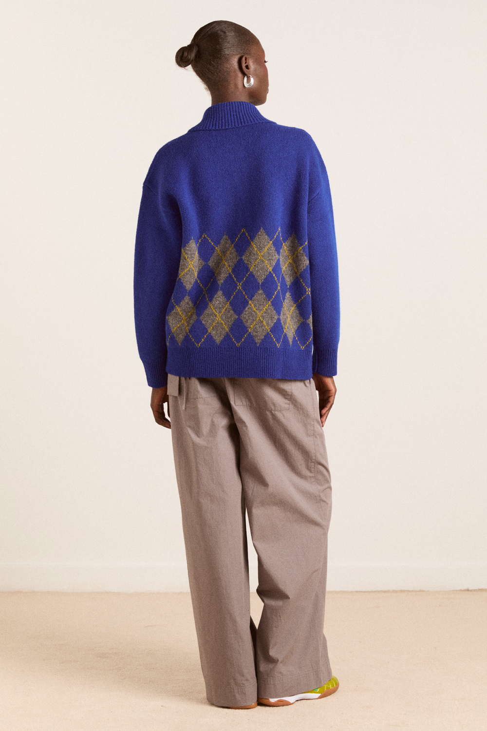 saskia slouchy lambswool rugby jumper -bold argyle