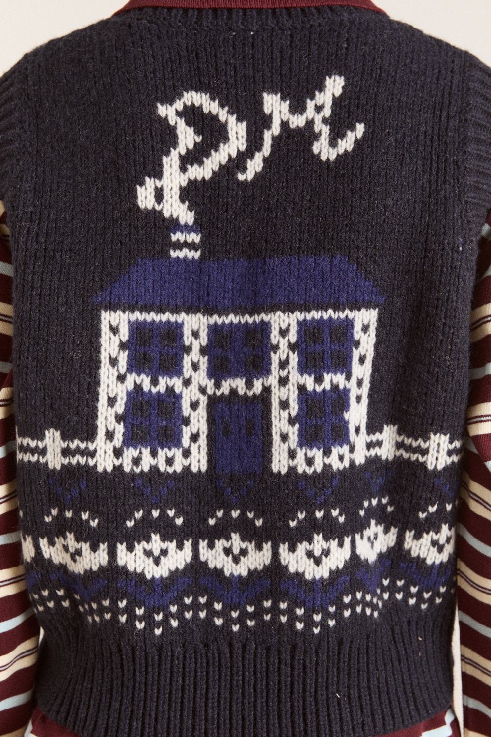 rhona lambswool tank  - navy house