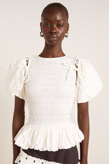 becca multi-way blouse - white