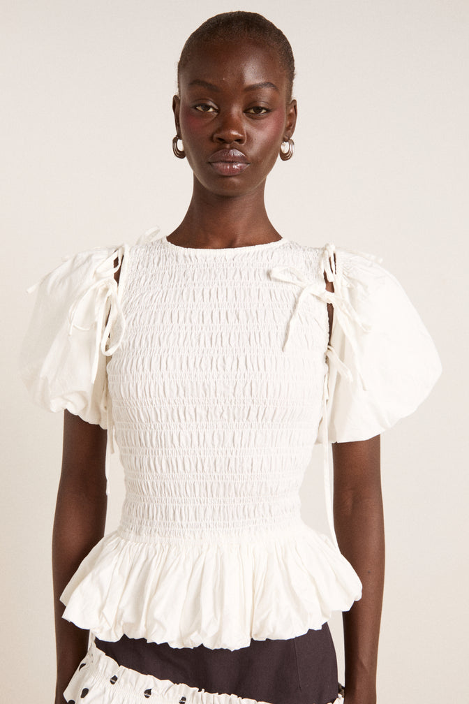 becca multi-way blouse - white