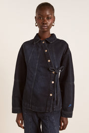 finella denim shirt - wavy seams