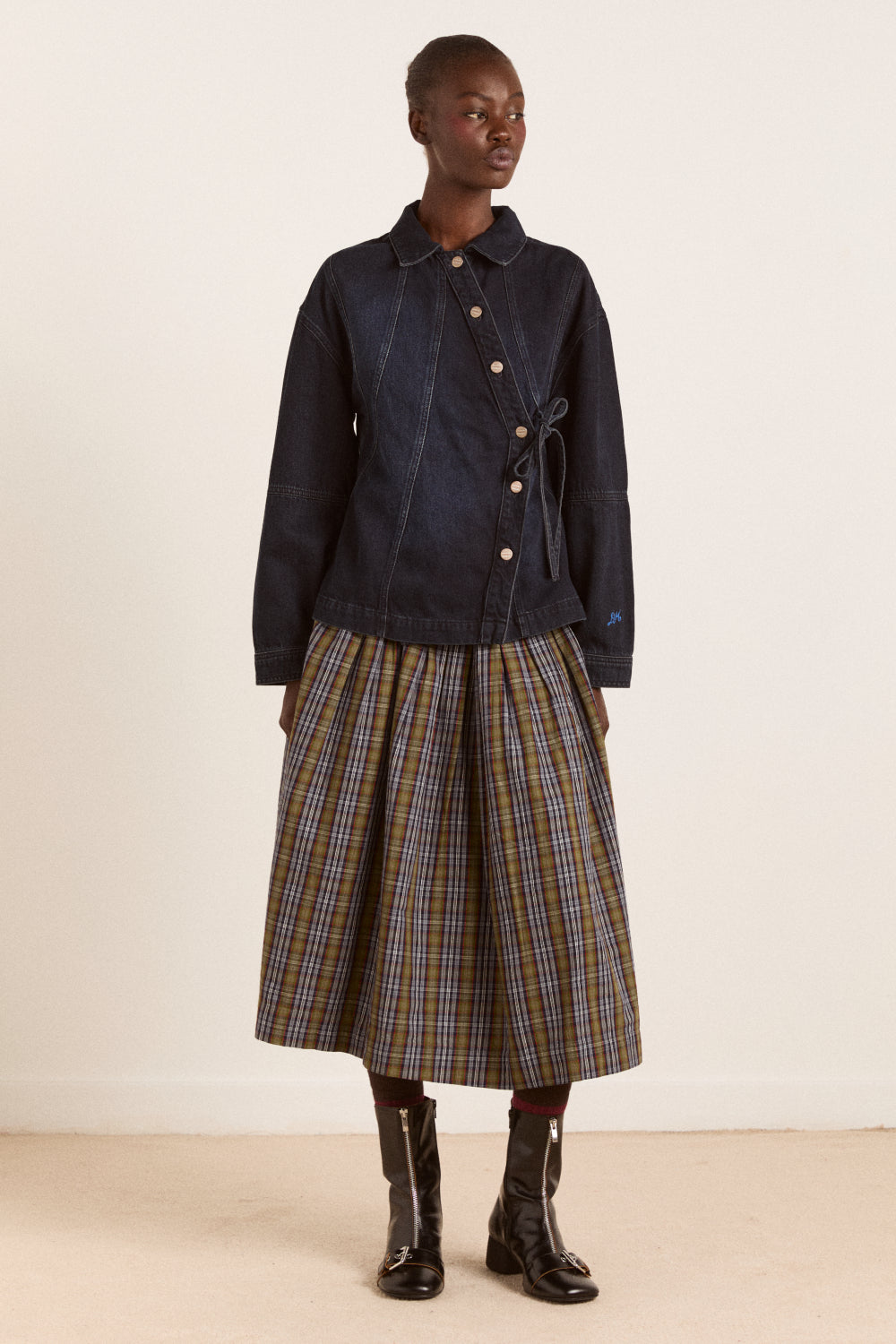 トップス Damson madder finella denim shirt - wavy seams – Damson Madder