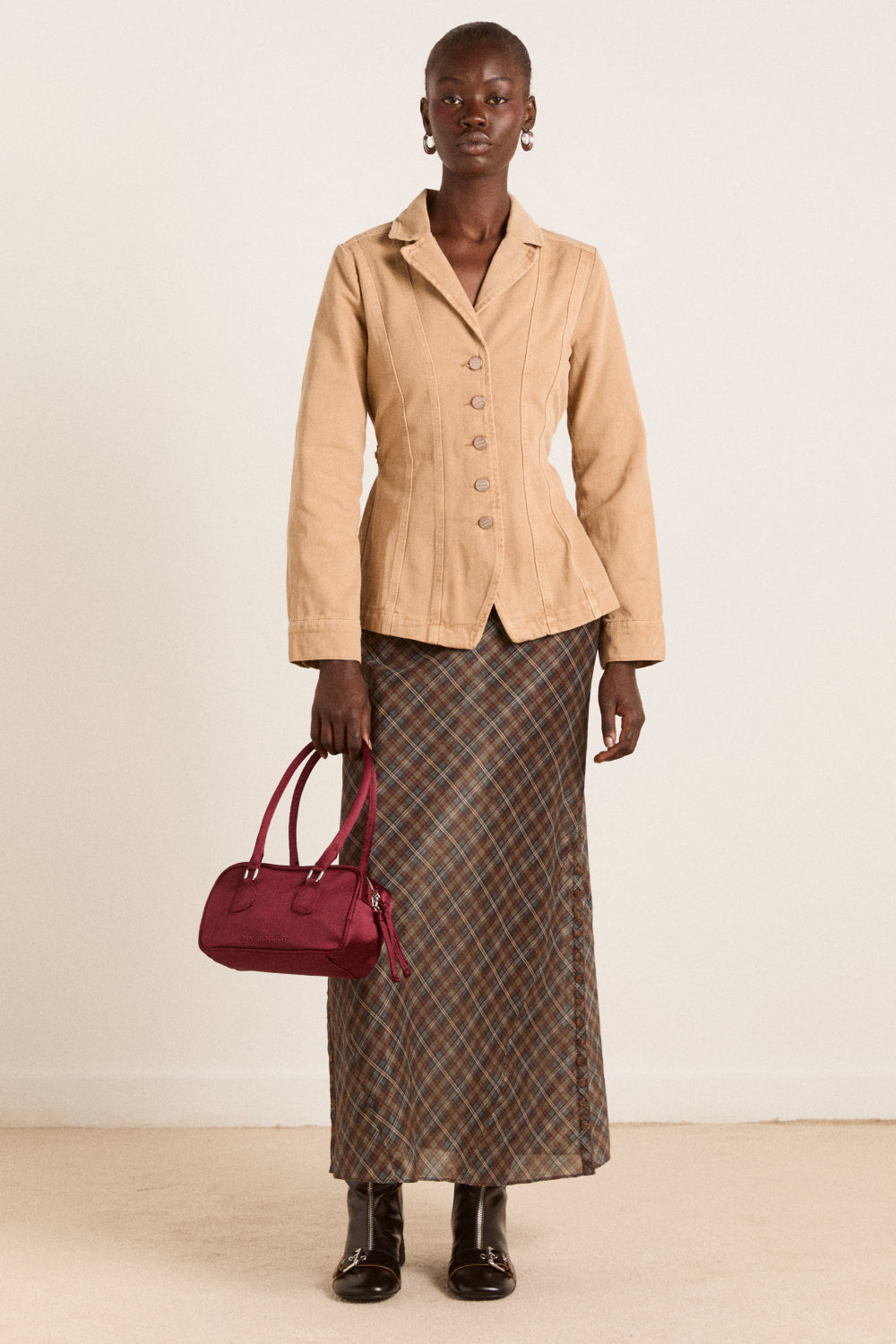 Francie Blazer - Tan – Damson Madder