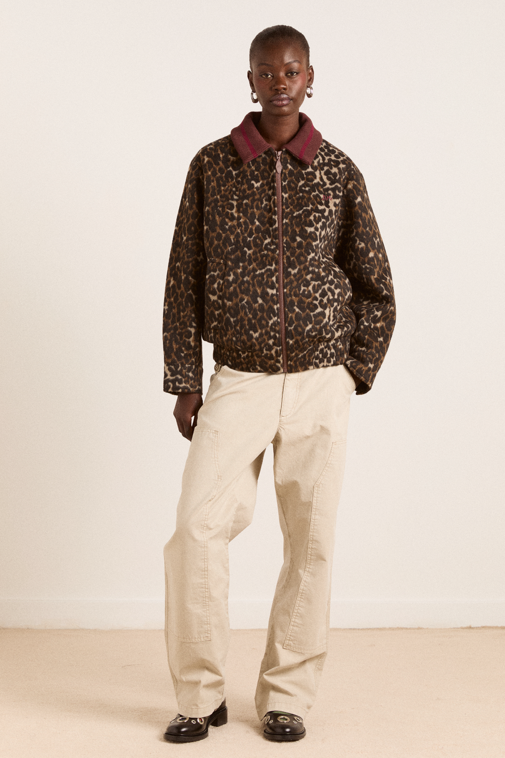 Pixie Bomber Jacket - Leopard – Damson Madder Pixie Bomber Jacket - Leopard – Damson Madder