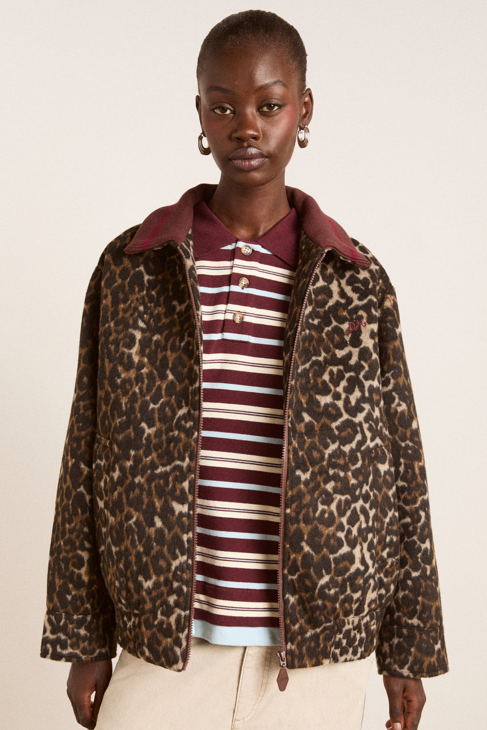 ジャケット・アウター MM22 ITALYMODE LEOPARD DEERSKIN JACKET MM22 ITALYMODE LEOPARD DEERSKIN JACKET
