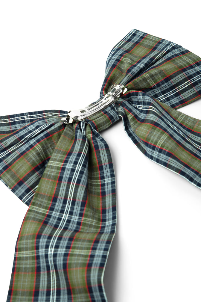 oversized bow clip - multi check
