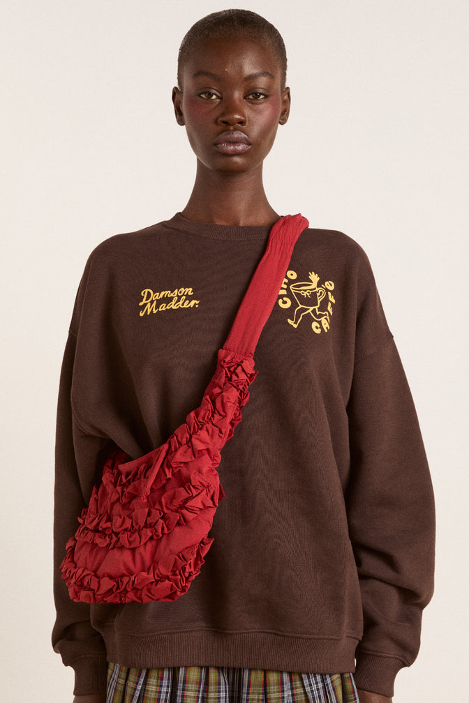 quinn slouchy bag - red