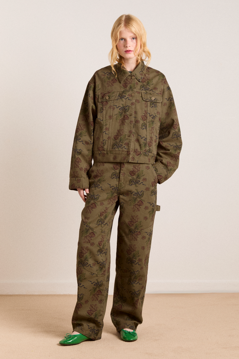 Stacia Jacket - Overdye Tulip Khaki – Damson Madder