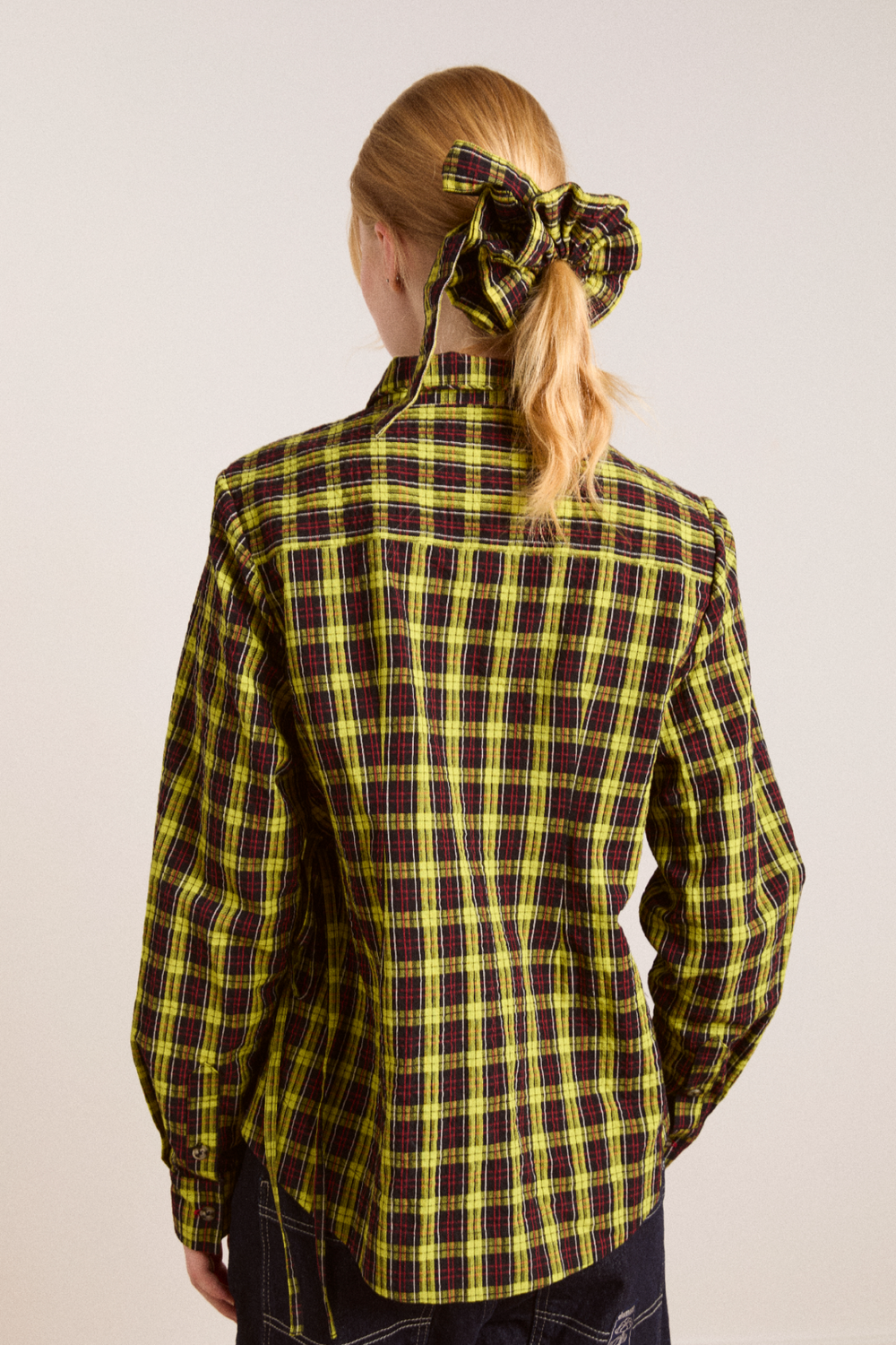 robyn shirt with removable tie - yellow check
